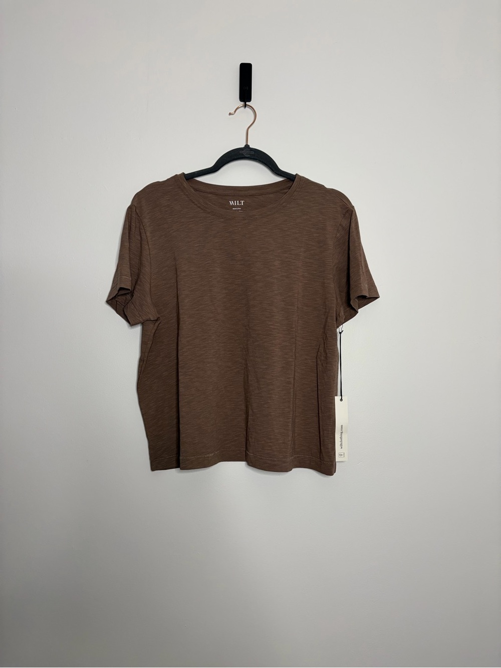 WILT Short Sleeve Crewneck Tee in Brown